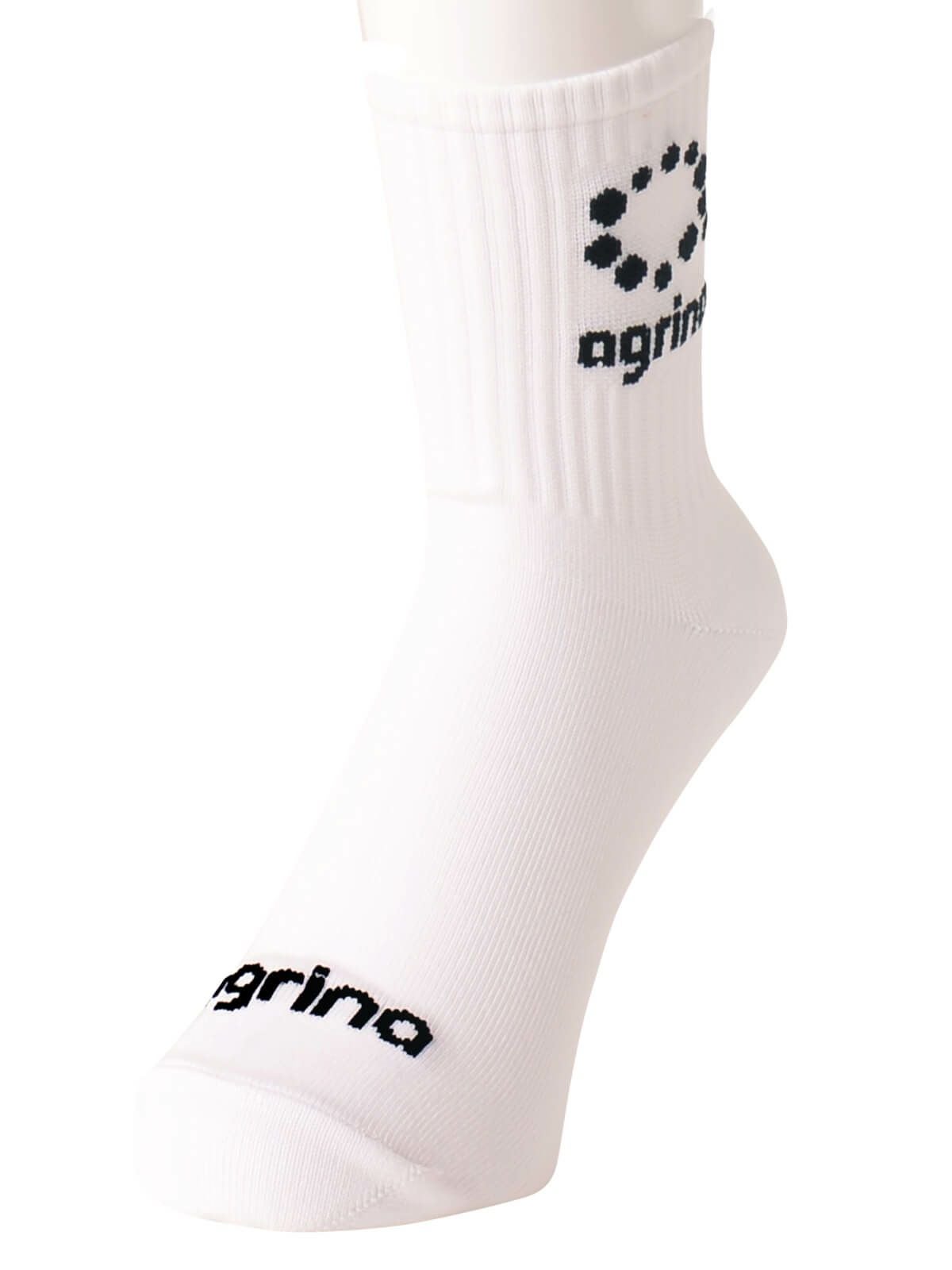 ソックス ag-0388 エストショートソックス White