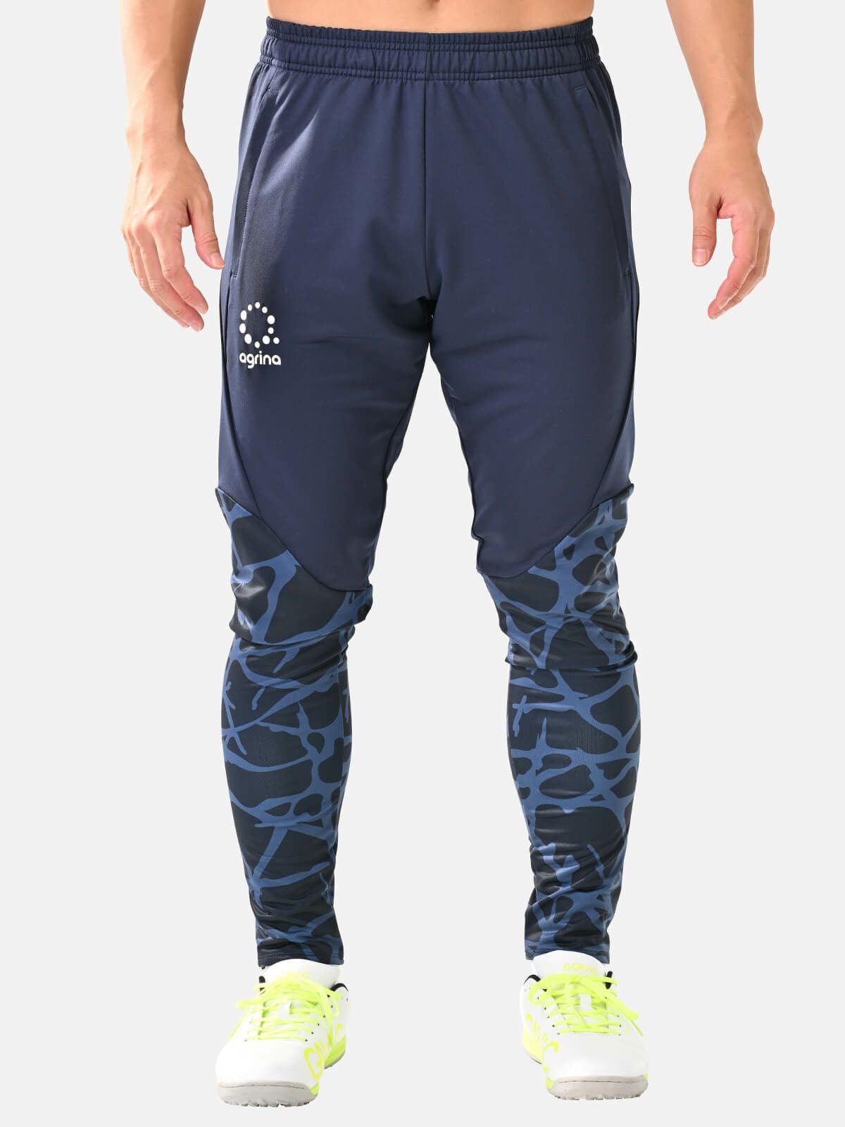 ピエルパターン切替ジャージトレーニングパンツ ag-0756 Navy
