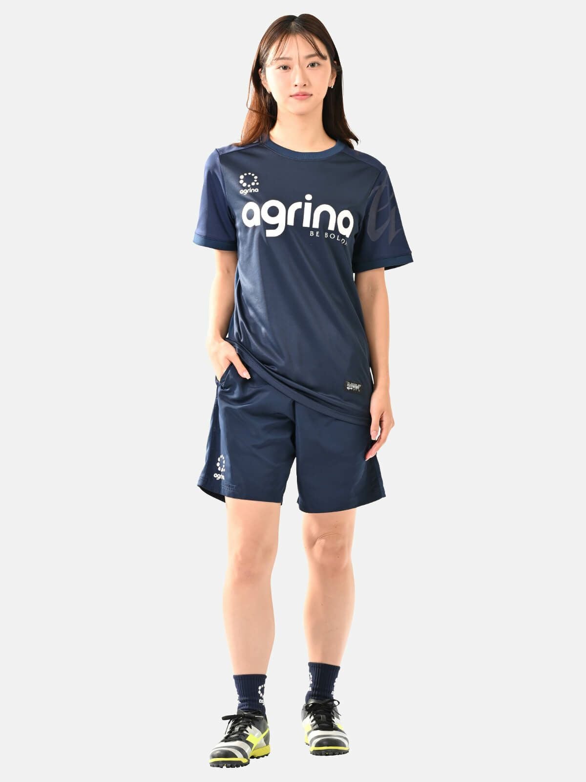 レフォルマプラクティスシャツ上下セット ag-0383--0860 Navy