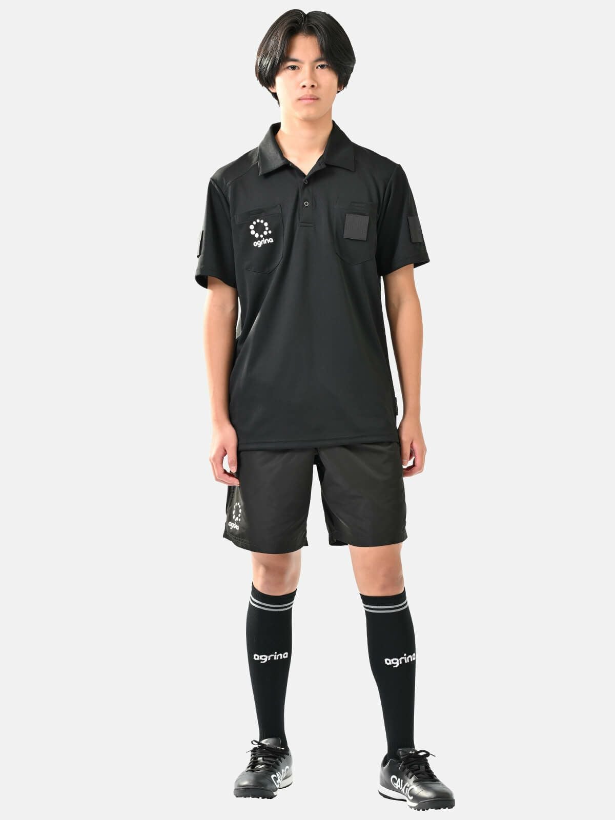 アルビレフリードライポロシャツ上下セット ag-0546--0860 Black