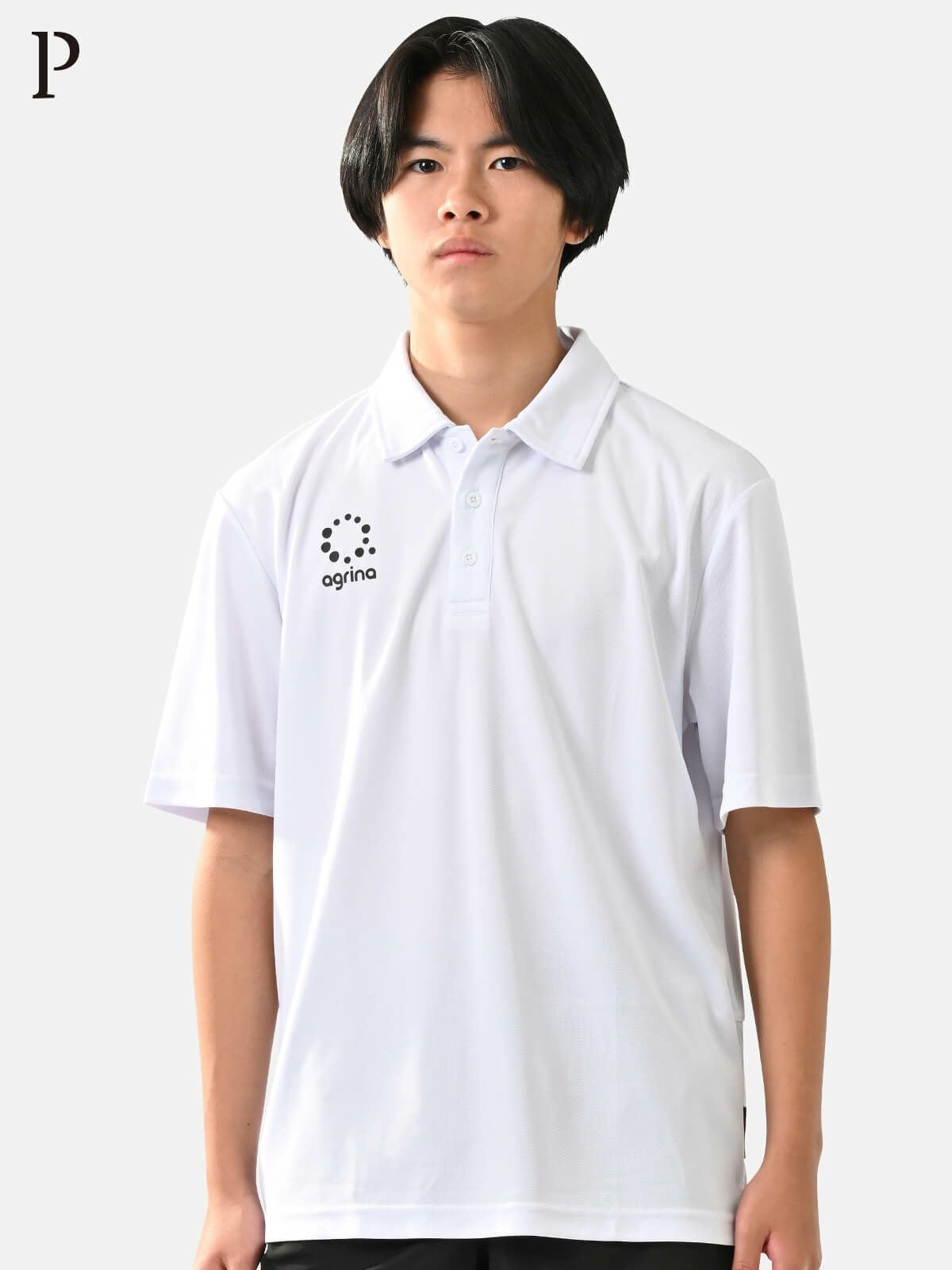 Premiumイノヴァジオメトリッククールブリーズポロシャツ ag-0856 White