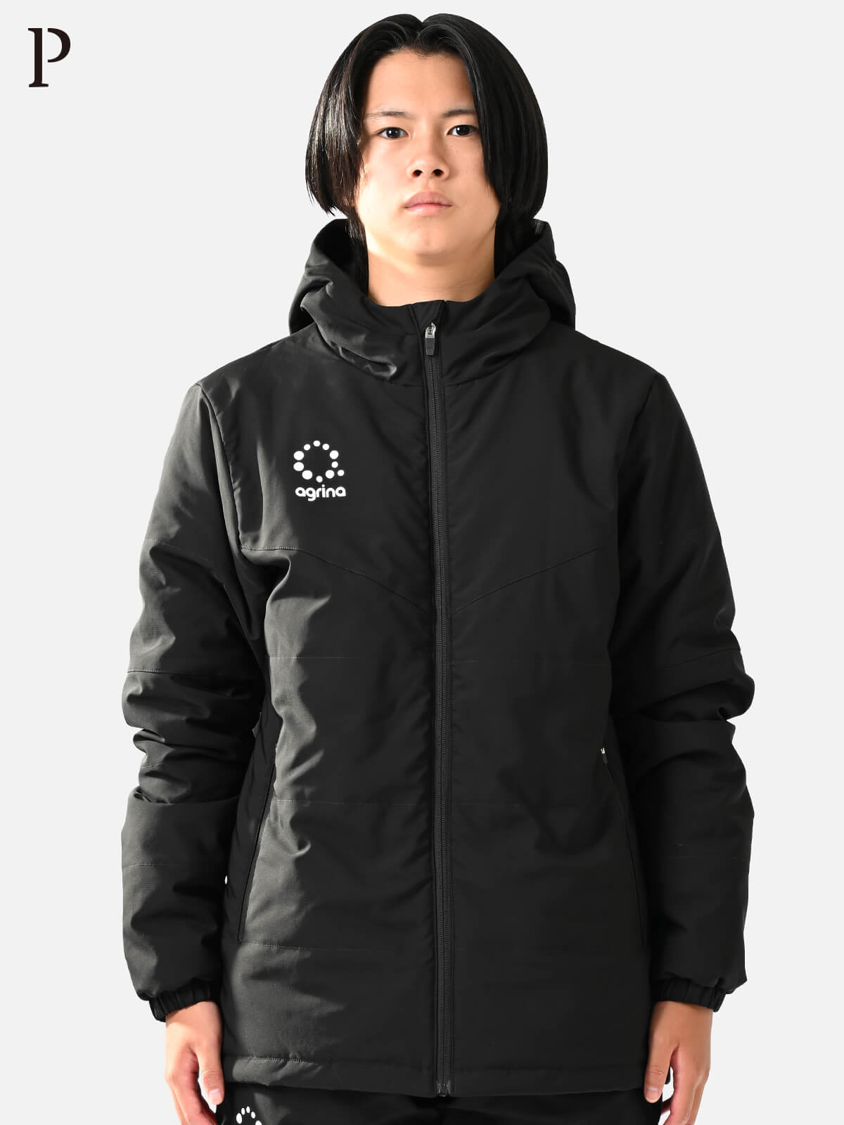 Premiumサーモシールド中綿ウィンドブレーカージャケット ag-0900 Black